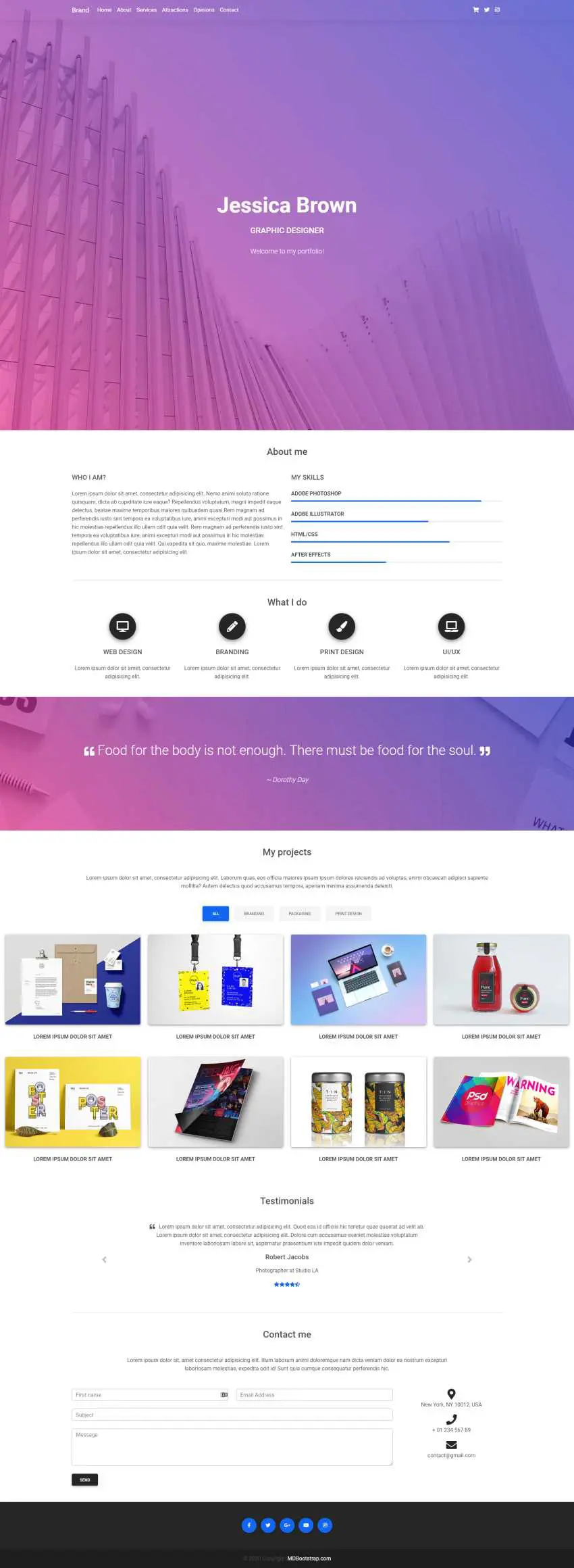 Bootstrap 5 Graphic designer Portfolio